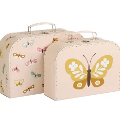 A Little Lovely Company Legekufferter>Kuffertsæt - 2 stk. - 29x20/25,5x18 cm -