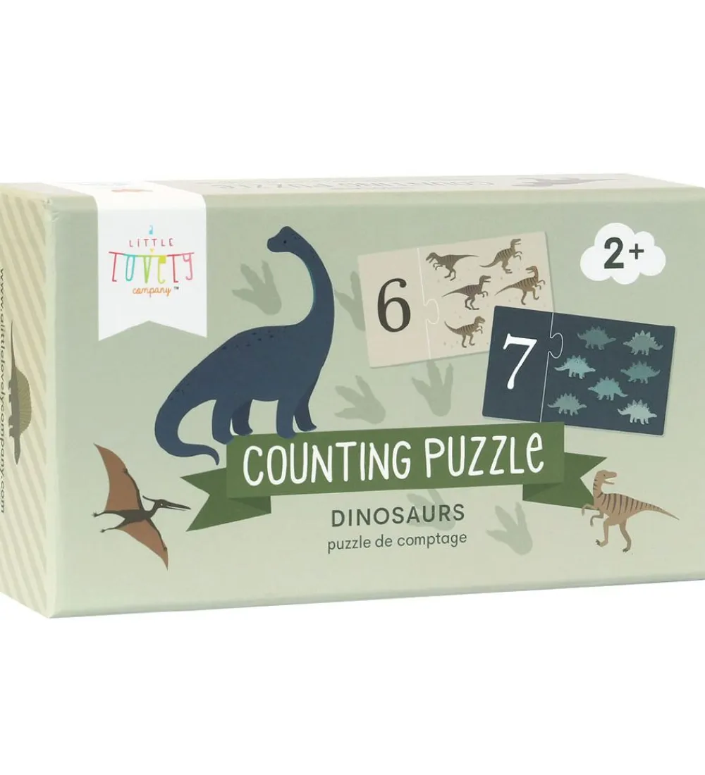 A Little Lovely Company Puslespil|Spil>Tællepuslespil 1-10 - Dinosaur