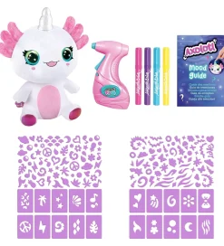 Airbrush Plush Bamser>Bamse m. Lys - 27 cm - Axolotl Enhjørning