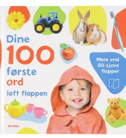 Alvilda Bøger>Billedbog m. Flapper- Dine 100 Første Ord - Dansk