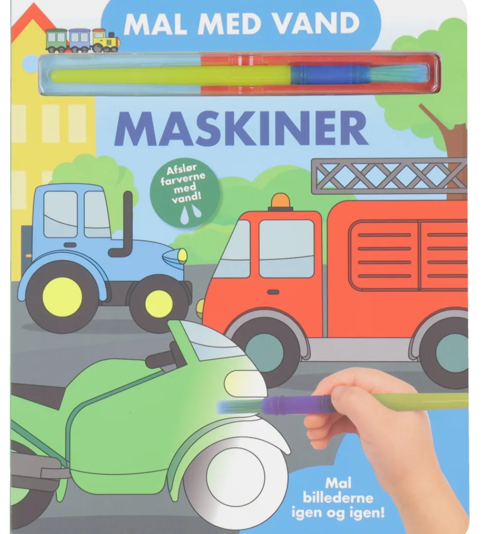 Alvilda Bøger|Malebog>Malebog - Mal Med Vand - Maskiner