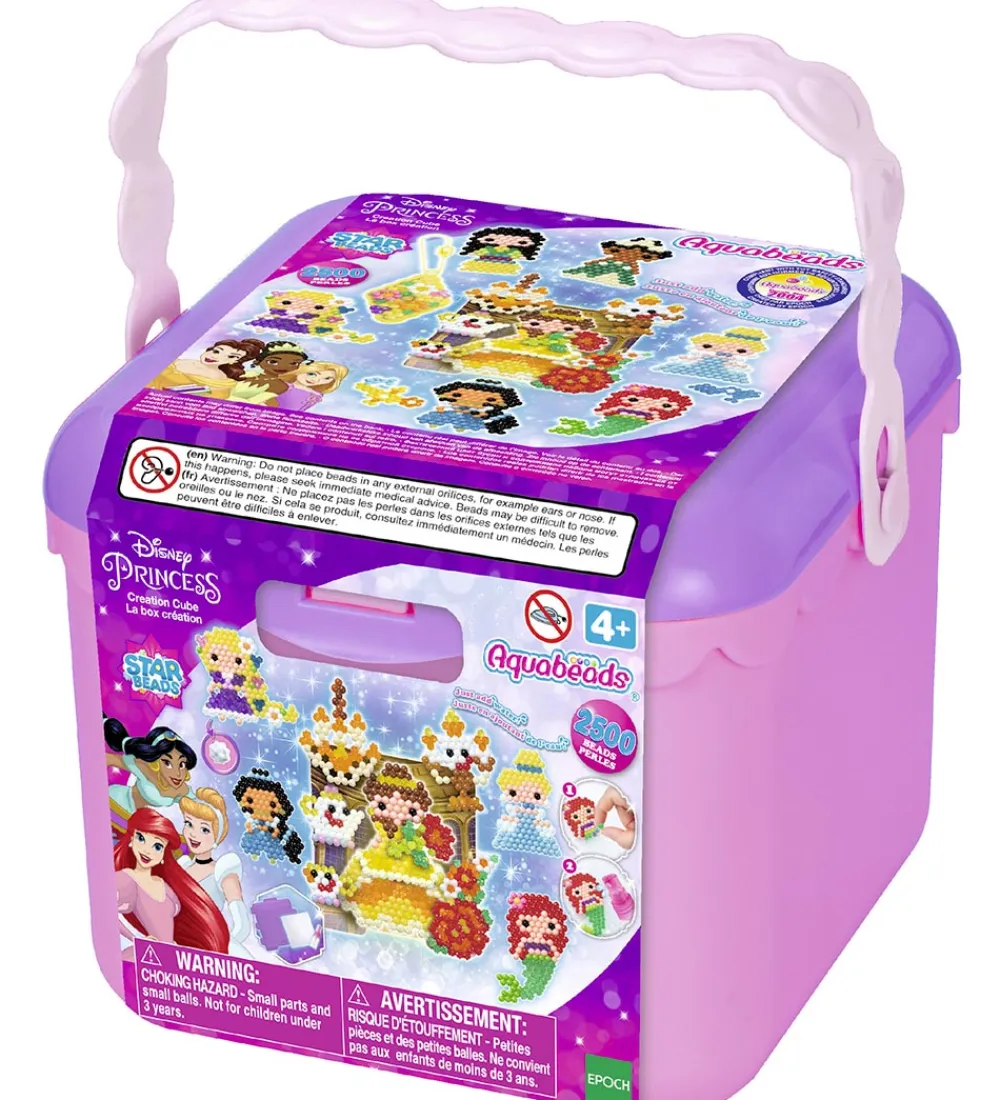 Aquabeads Perler>Perlesæt - 2500+ stk. - Disney Princess Creation Cube