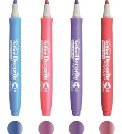 Artline Kreativ Leg|Tuscher Og Farver>Tuscher - Decorite Brush - 4 stk. - Contemporary Metalli