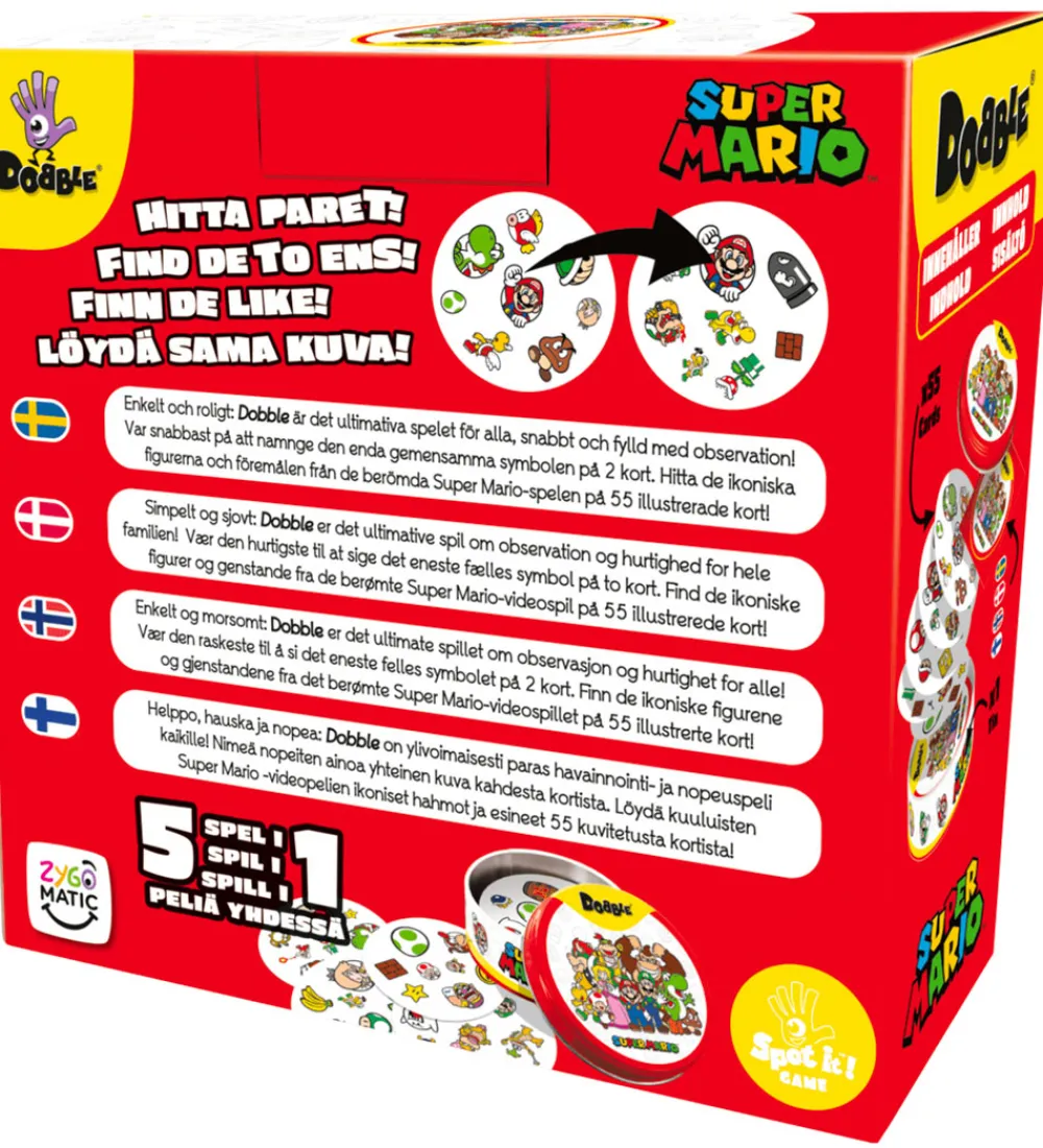 Asmodee Spil>- Dobble - Super Mario Nordic