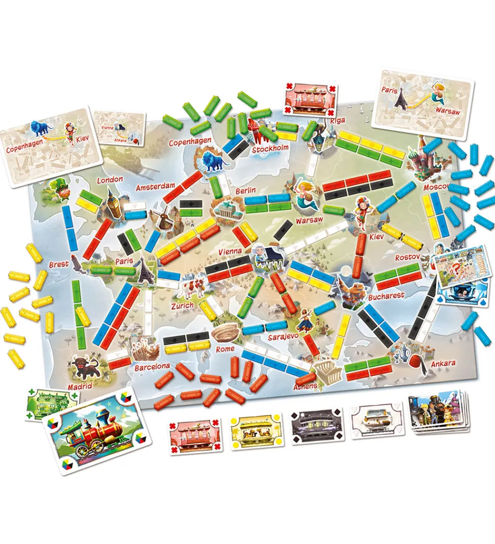Asmodee Spil>- Ticket To Ride Brætspil - First Journey - Nordic