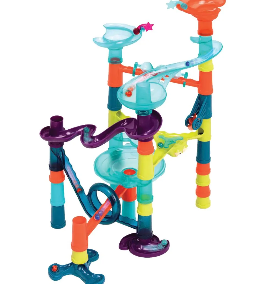 B. toys Kuglebaner>Kuglebane - 38 dele - Multifarvet