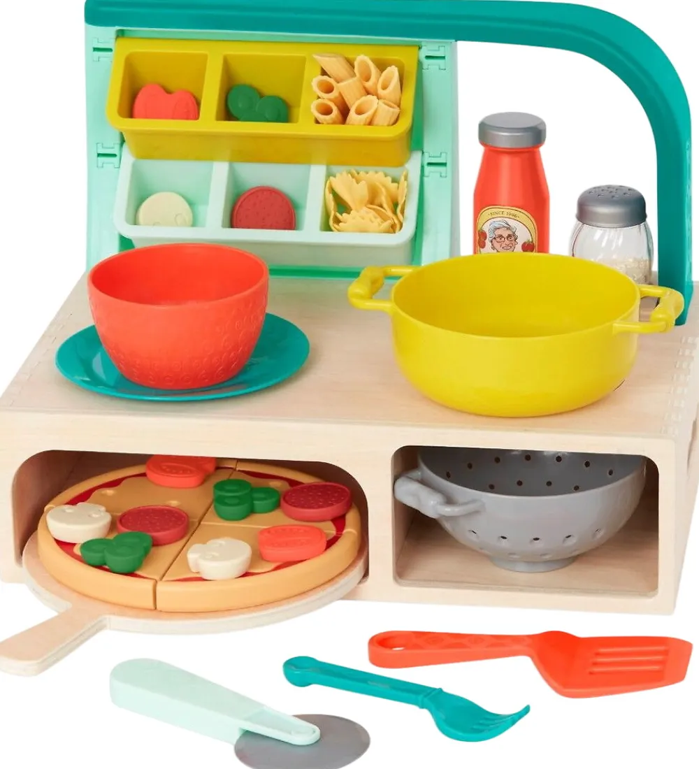 B. toys Rolleleg|Legekøkken Og Legemøbel>Legekøkken - 45 Dele - Pizza & Pasta