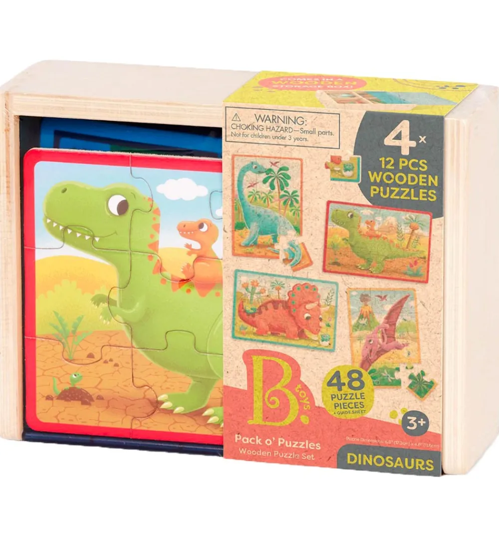 B. toys Puslespil>Puslespil - 4x12 - Dino
