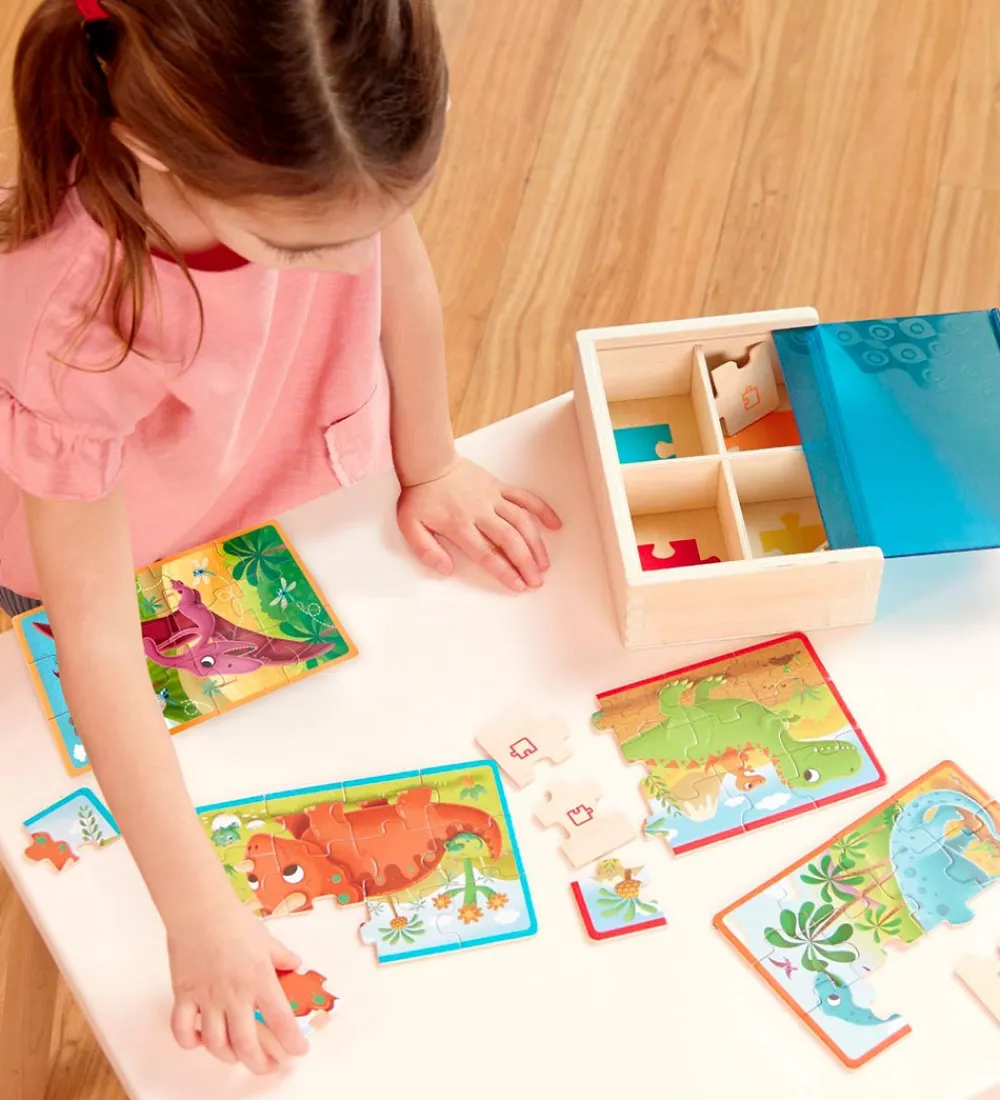 B. toys Puslespil>Puslespil - 4x12 - Dino