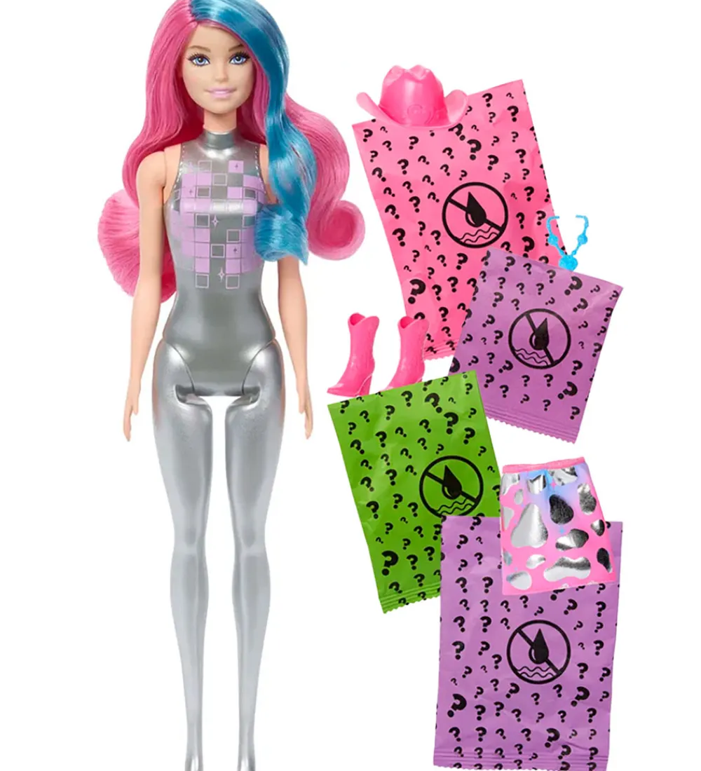 Barbie Dukker Og Tilbehør>Dukke - 30 cm - Color Reveal Disco Star - Assorteret