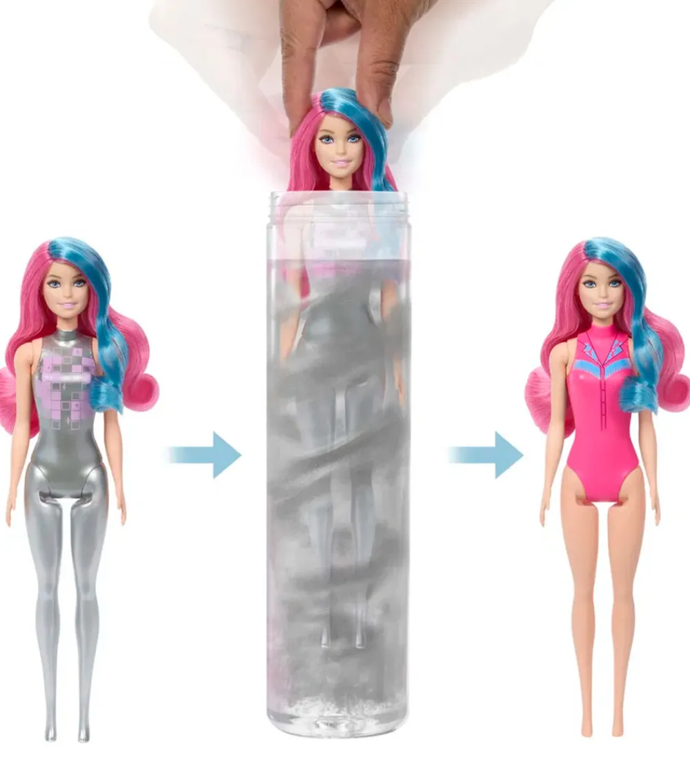 Barbie Dukker Og Tilbehør>Dukke - 30 cm - Color Reveal Disco Star - Assorteret