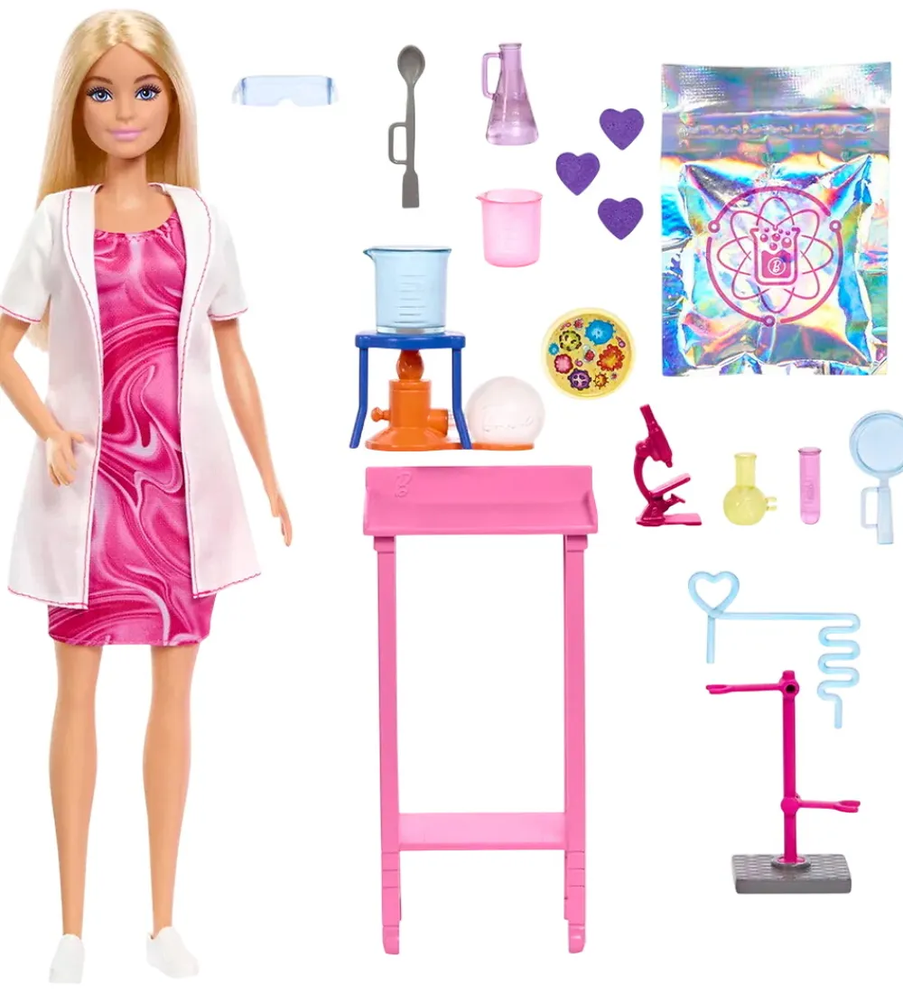 Barbie Dukker Og Tilbehør>Dukkesæt - 30 cm - Career Deluxe Scientisk Set