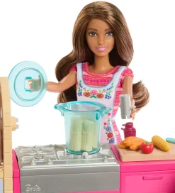 Barbie Dukker Og Tilbehør>Dukkesæt - 30 cm - Recipe For Friendship Teresa's Køkken