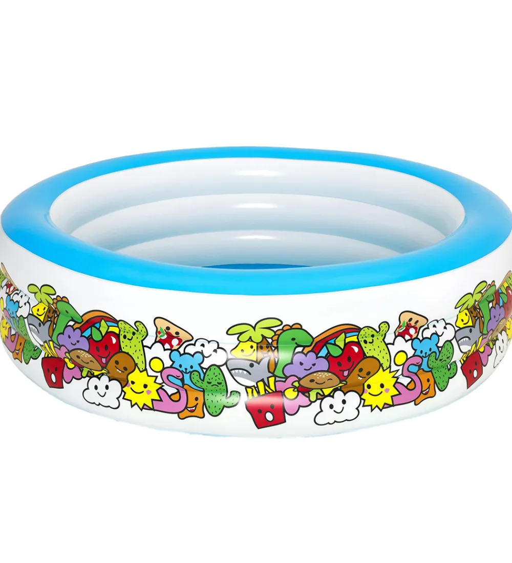Bestway Udeleg Og Udendørs Legetøj|Vandleg>Badebassin - 196x53cm - Hvid/Blå m. Print