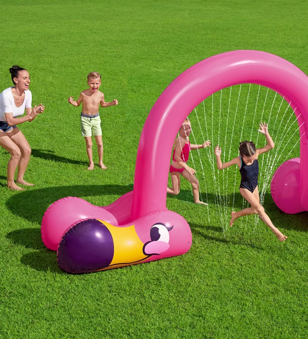 Bestway Udeleg Og Udendørs Legetøj|Vandleg>Oppustelig Sprinkler - 340x110x193 cm - Flamingo
