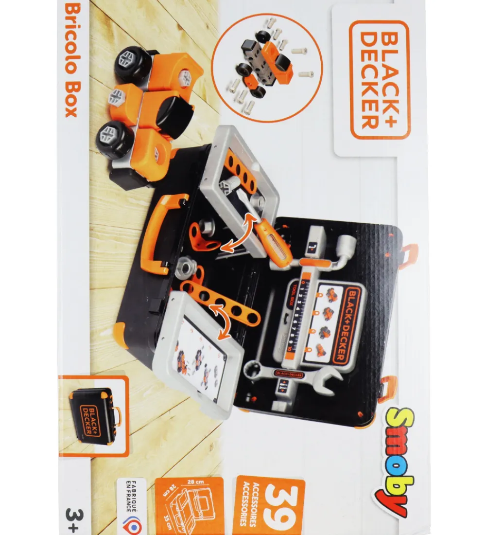 Black & Decker Udeleg Og Udendørs Legetøj|Rolleleg>Legetøj - Værktøjskasse - 39 Dele