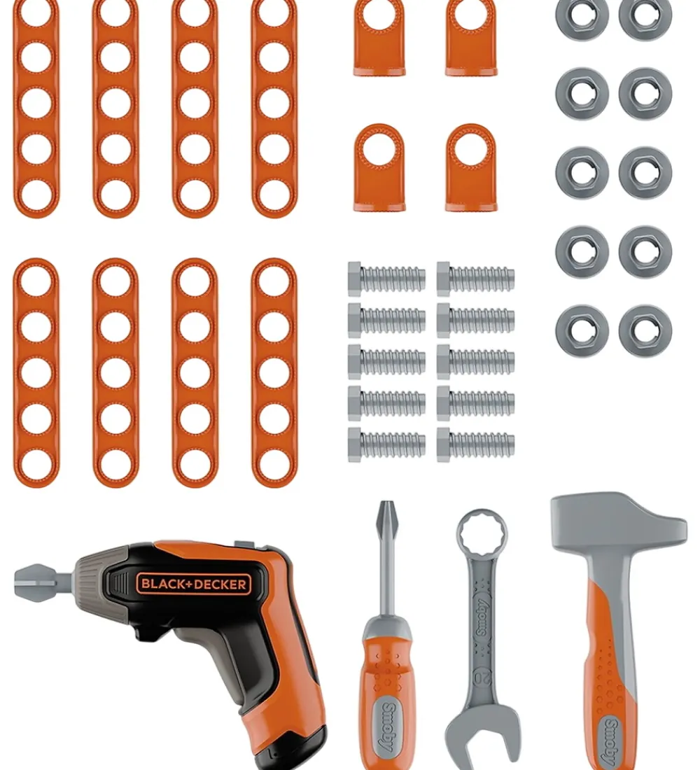 Smoby Rolleleg|Legeværktøj>Black & Decker Værktøjskasse - 36 dele