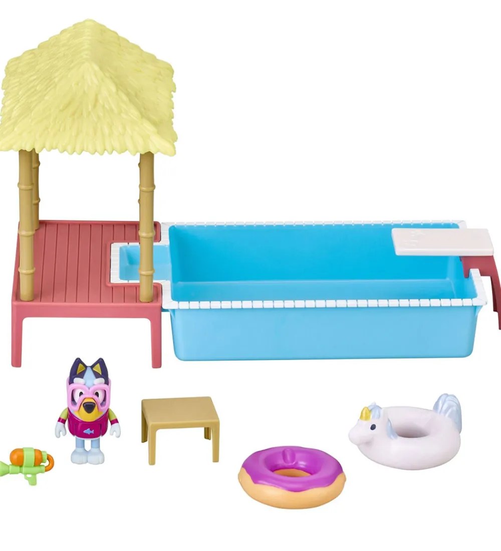 Bluey Figurer>Legesæt - Poolsjov