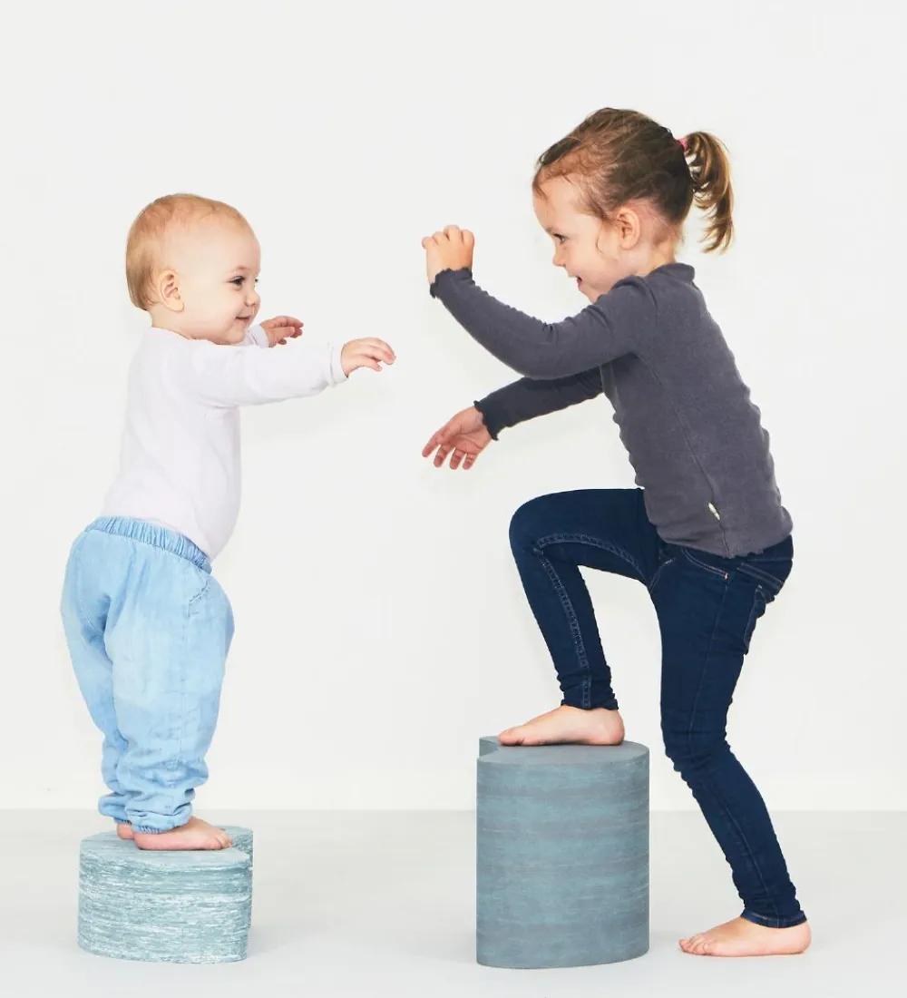 bObles Tumledyr|Motorisk Legetøj>Lille Ælling - 35x11,5x17,5 cm - Blå Marmor