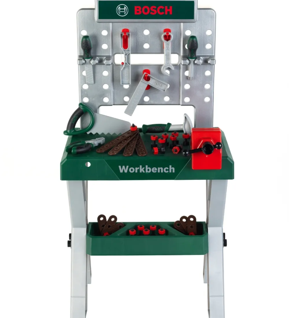 Bosch Mini Legeværktøj|Legekøkken Og Legemøbel>Arbejdsbænk - Legetøj - Mørkegrøn/Sølv