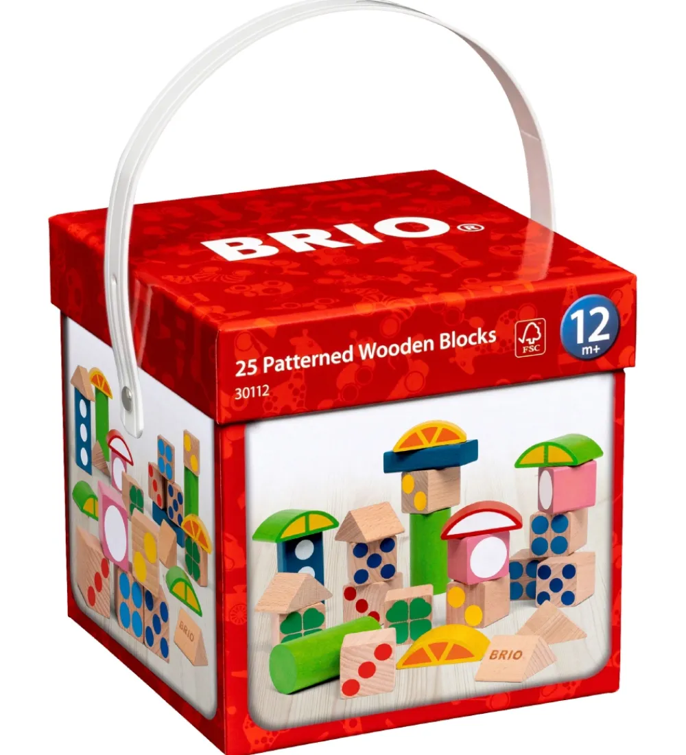 BRIO Brio>Byggeklodser m. Mønster - 25 Dele - Multifarvet 30112