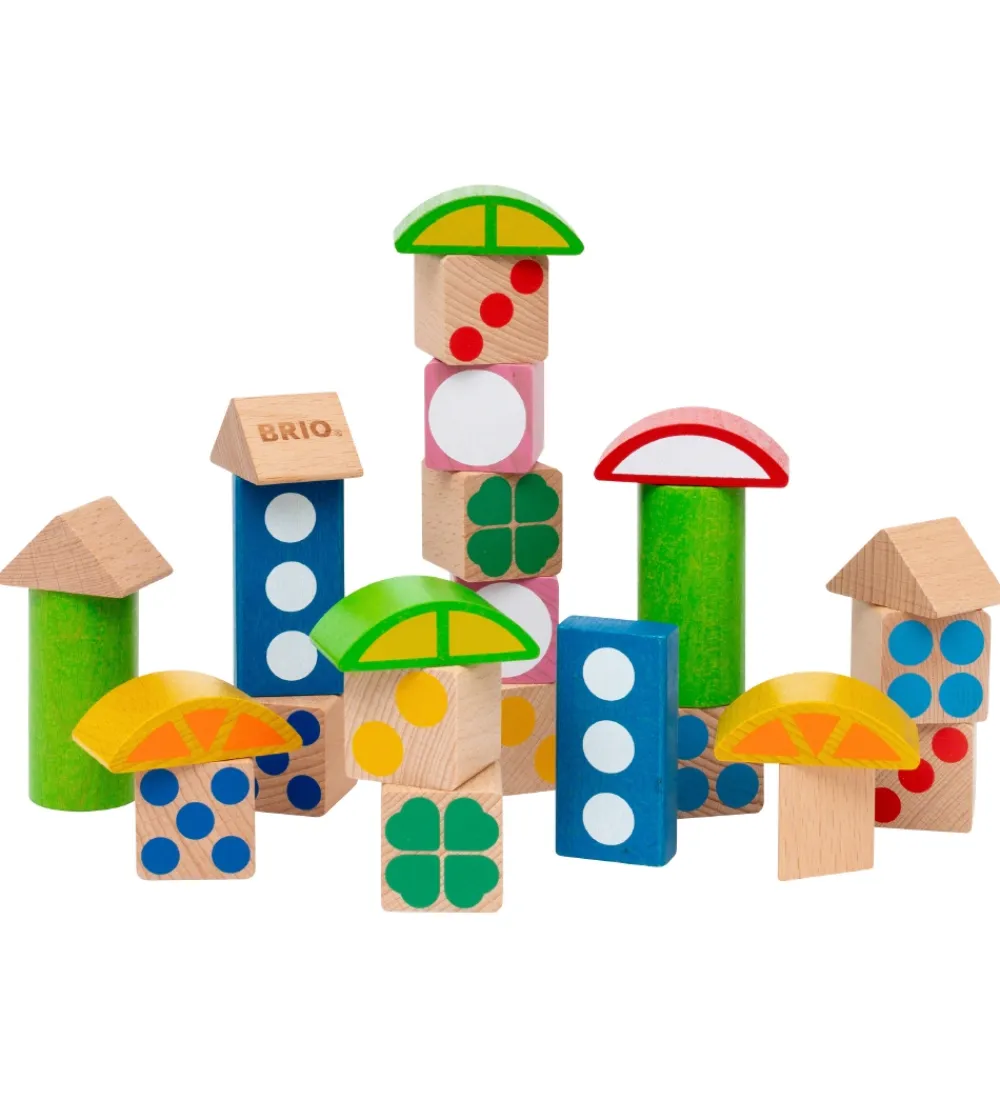 BRIO Brio>Byggeklodser m. Mønster - 25 Dele - Multifarvet 30112
