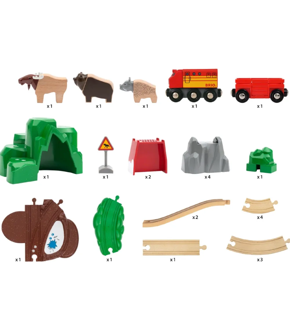 BRIO Brio>World Togbanesæt - Nordic Animal Set - 26 Dele 33988