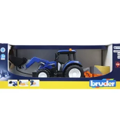 Bruder Traktorer|Biler, Tog Og Køretøjer>Traktor - New Holland T5.120 m. Frontlæsser - 02187