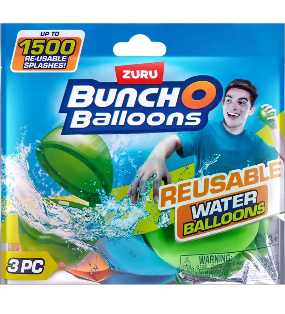Bunch O Balloons Vandleg>Vandlegetøj - Genbrugelige Vandballoner - 3 stk