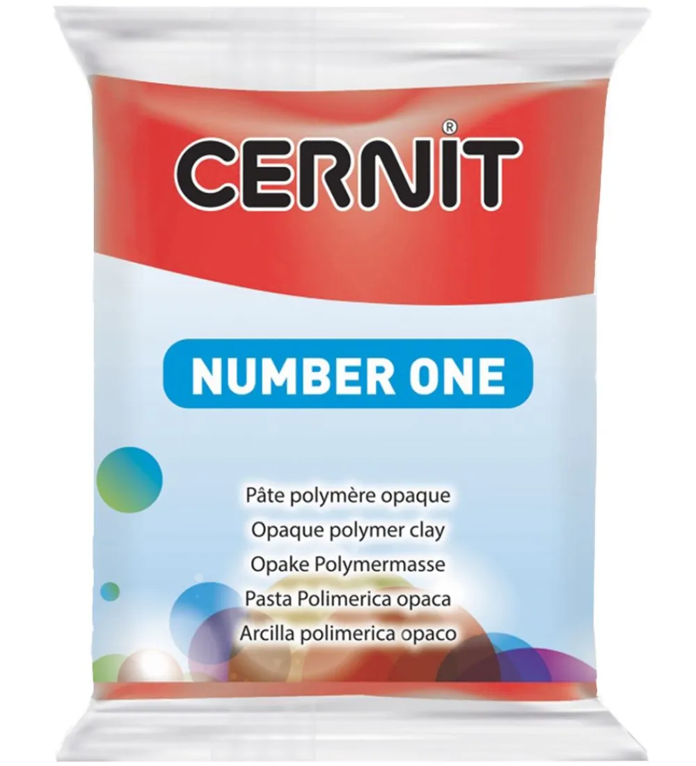 Cernit Modellervoks>Polymer Ler - Number One - Rød