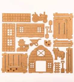 Crateit Kreasæt|Trælegetøj>Kreasæt - Bondegården - Træ - Livet i Stalden