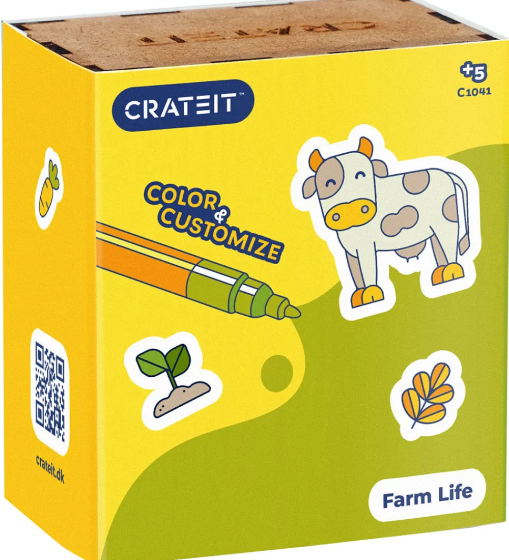 Crateit Kreasæt|Trælegetøj>Kreasæt - Bondegården - Træ - Dyrevenner