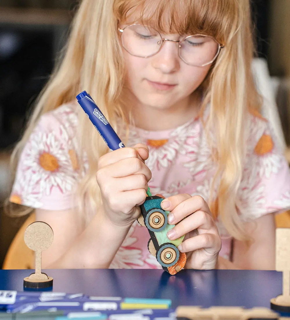 Crateit Trælegetøj|Kreasæt>Kreasæt - Town - Træ - Rundt Om Bjerget - 31 Del