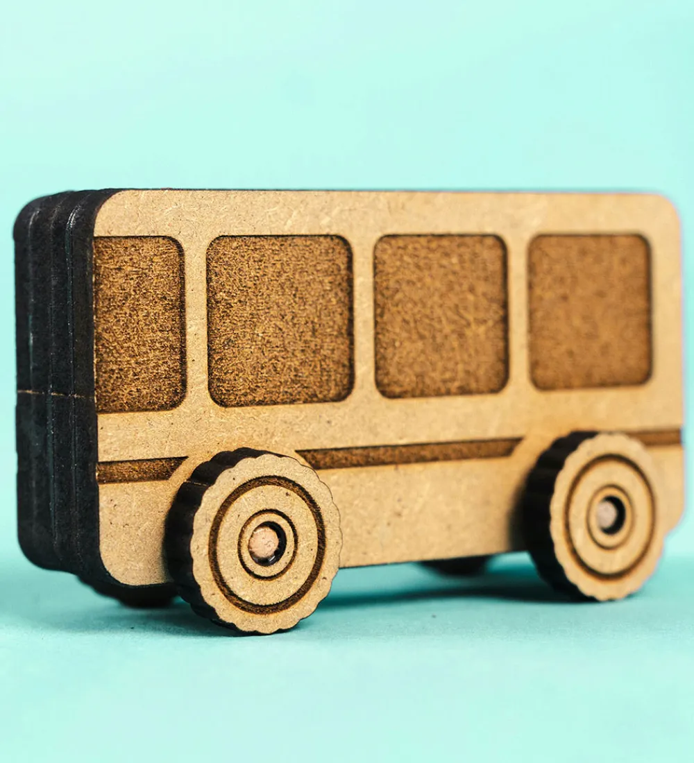 Crateit Biler, Tog Og Køretøjer|Trælegetøj>Kreasæt - Town - Træ - Bus Adventures