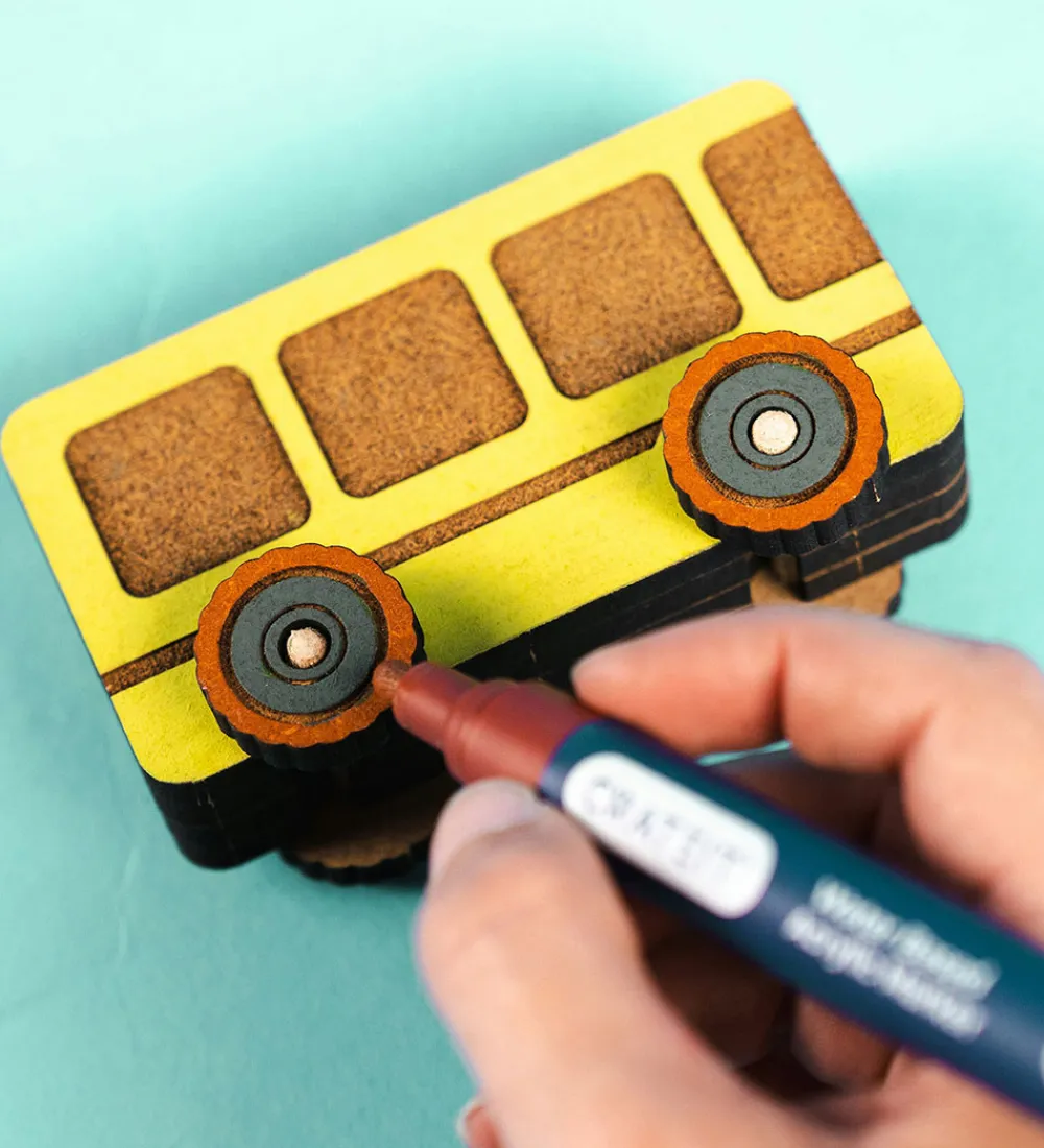 Crateit Biler, Tog Og Køretøjer|Trælegetøj>Kreasæt - Town - Træ - Bus Adventures