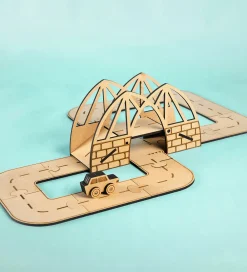 Crateit Trælegetøj|Kreasæt>Kreasæt - Town - Træ - Dreamy Drawbridge - 20 De