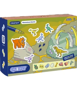 Crateit Kreasæt|Trælegetøj>Kreasæt - Dinosaur - Træ - Kampen i Ødemarken - 48 Dele