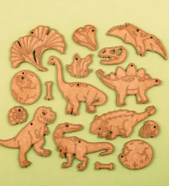 Crateit Kreasæt|Trælegetøj>Kreasæt - Dinosaur - Træ - Forhistoriske Opdagelser