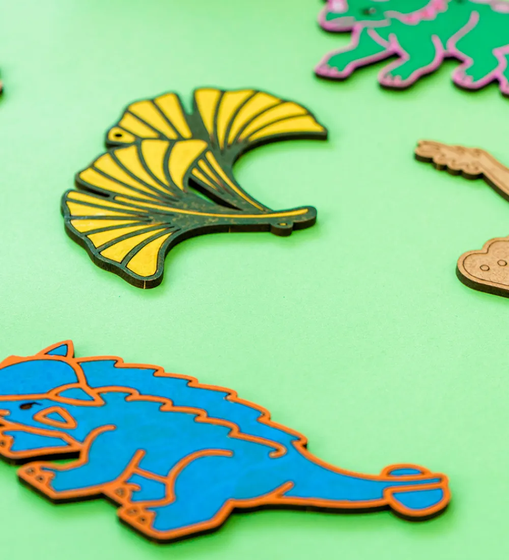 Crateit Kreasæt|Trælegetøj>Kreasæt - Dinosaur - Træ - Forhistoriske Opdagelser