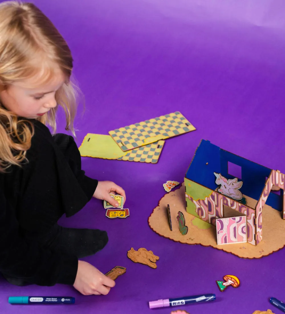 Crateit Kreasæt|Trælegetøj>Kreasæt - Træ - Enhjørning - Magisk Skov