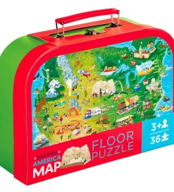 Crocodile Creek Puslespil>Puslespil - 36 Brikker - Discover America Map