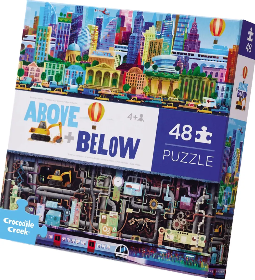 Crocodile Creek Puslespil>Puslespil - 48 Brikker - Above & Below - Big Cit