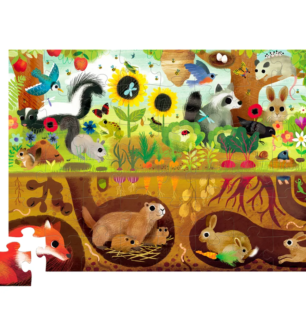 Crocodile Creek Puslespil>Puslespil - 48 Brikker - Backyard Discovery