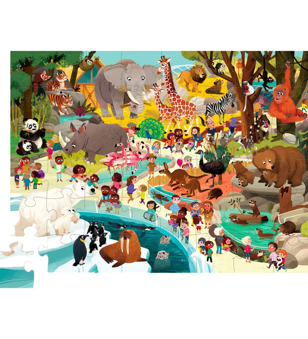 Crocodile Creek Puslespil>Puslespil - 48 Brikker - Day at the Zoo