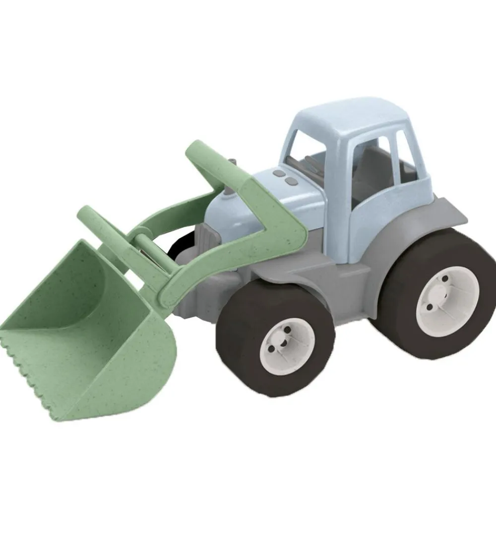 Dantoy Traktorer|Strandlegetøj>BIO Plastic Traktor m. Grab - Blå/Grøn