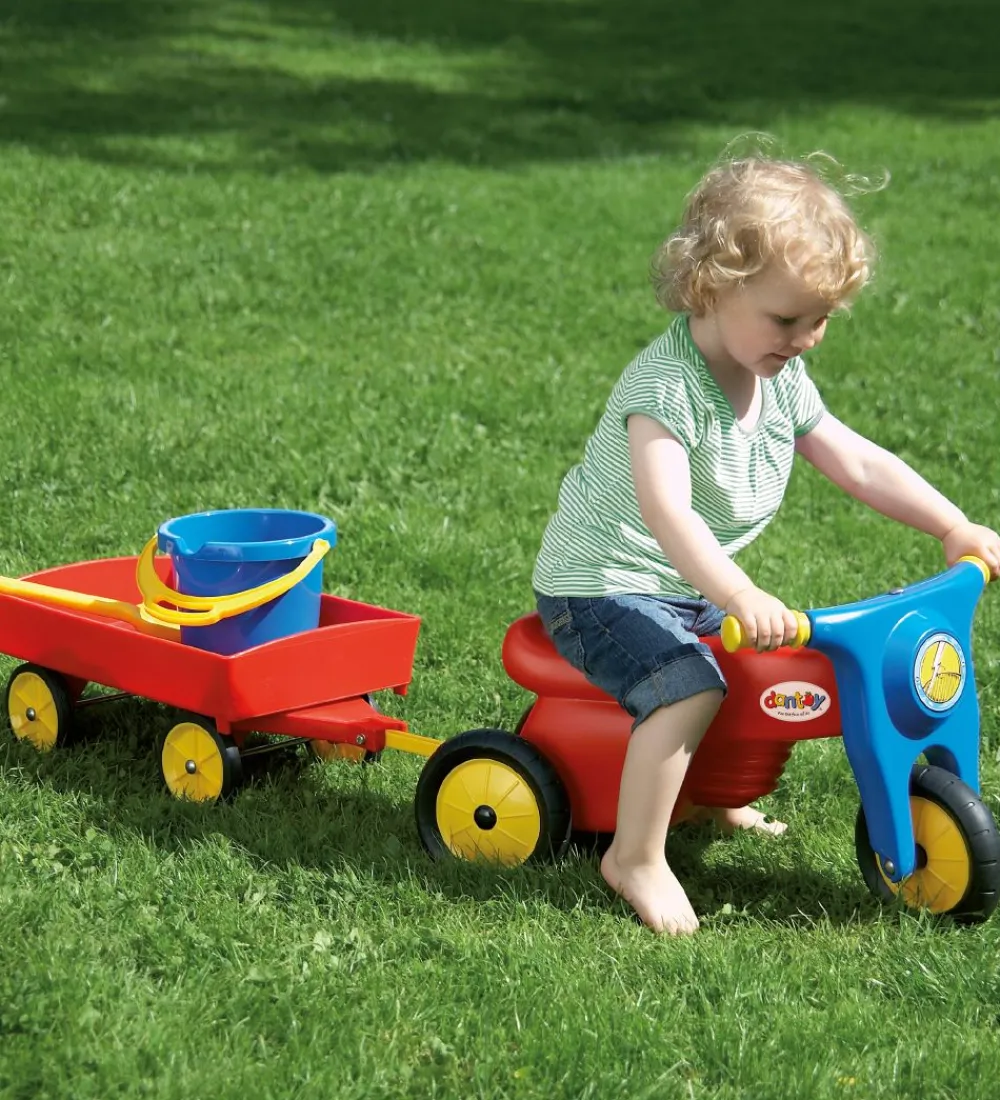 Dantoy Løbecykler>Motorcykel m. Gummihjul - Rød/Blå