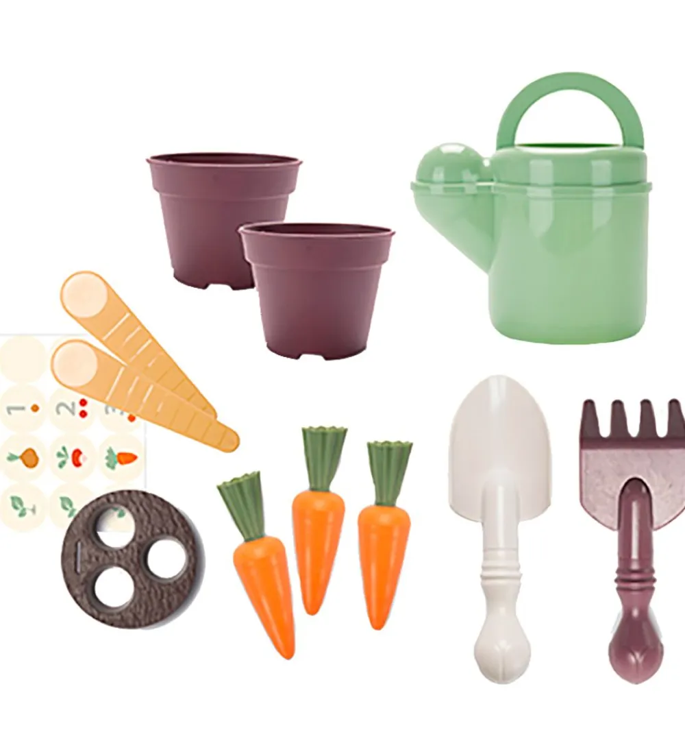 Dantoy Legemad|Legekøkken Og Legemøbel>Plantesæt - 12 Dele - Green Garden