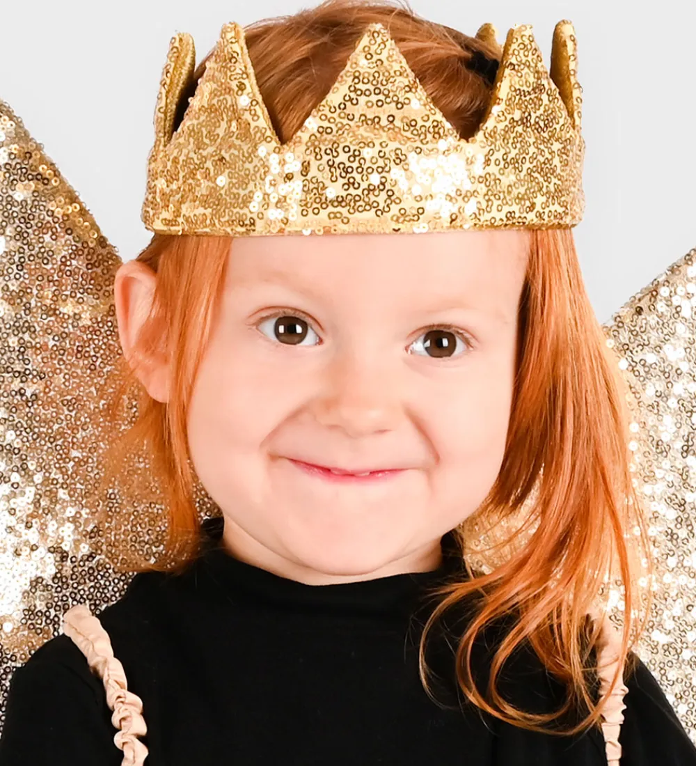 Den Goda Fen Udklædningstøj|Halloween>Udklædning - Crown Gold Sequin