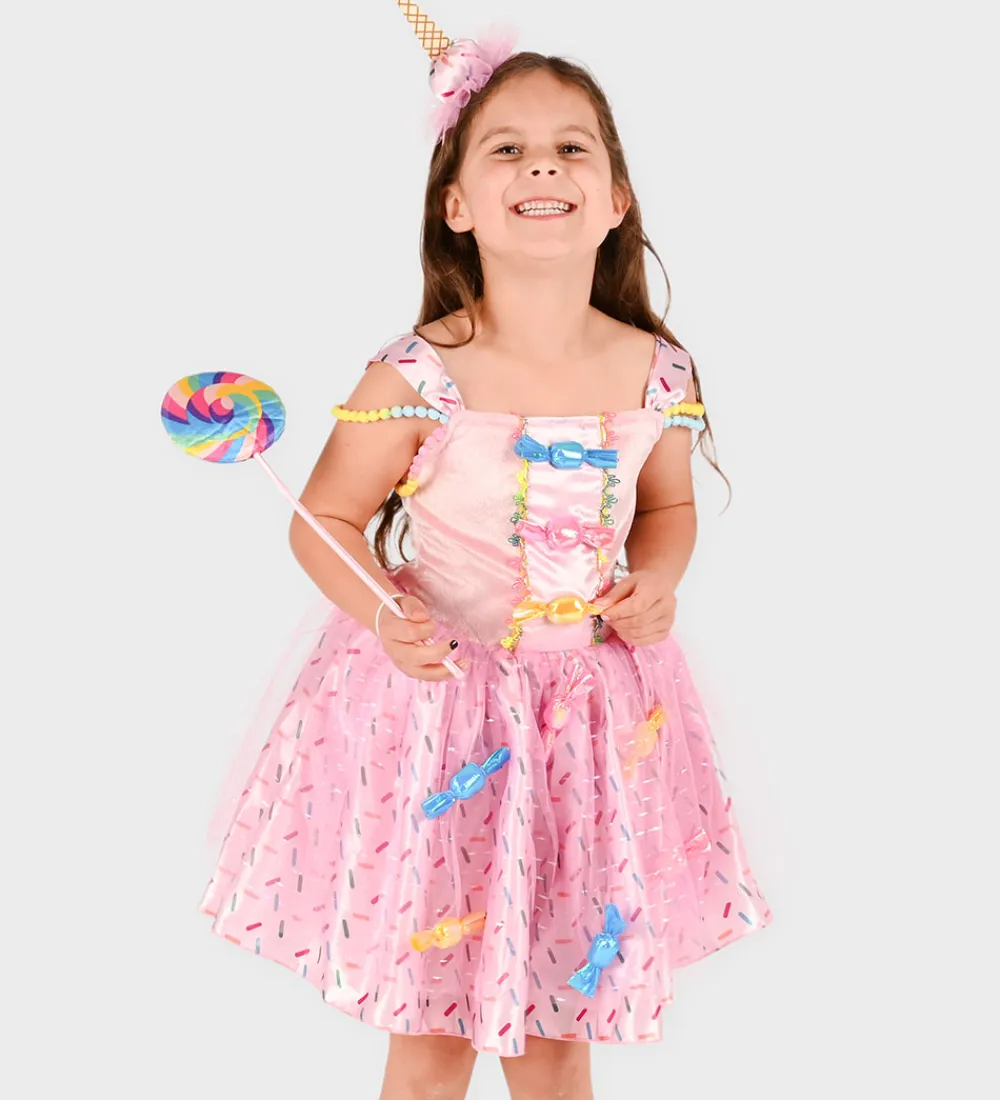 Den Goda Fen Udklædningstøj|Halloween>Udklædning - Dress Candy - Pink