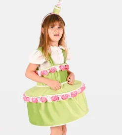 Den Goda Fen Udklædningstøj|Halloween>Udklædning - Dress Cake w Diadem - Green